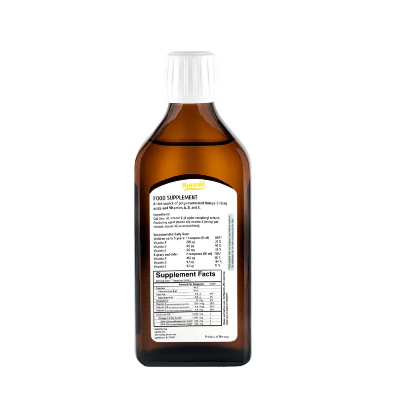 [Best Before: 11/30/2026] Sanniti 100% Natural Lemon Cod Liver Oil, 8.45 oz - Image 2