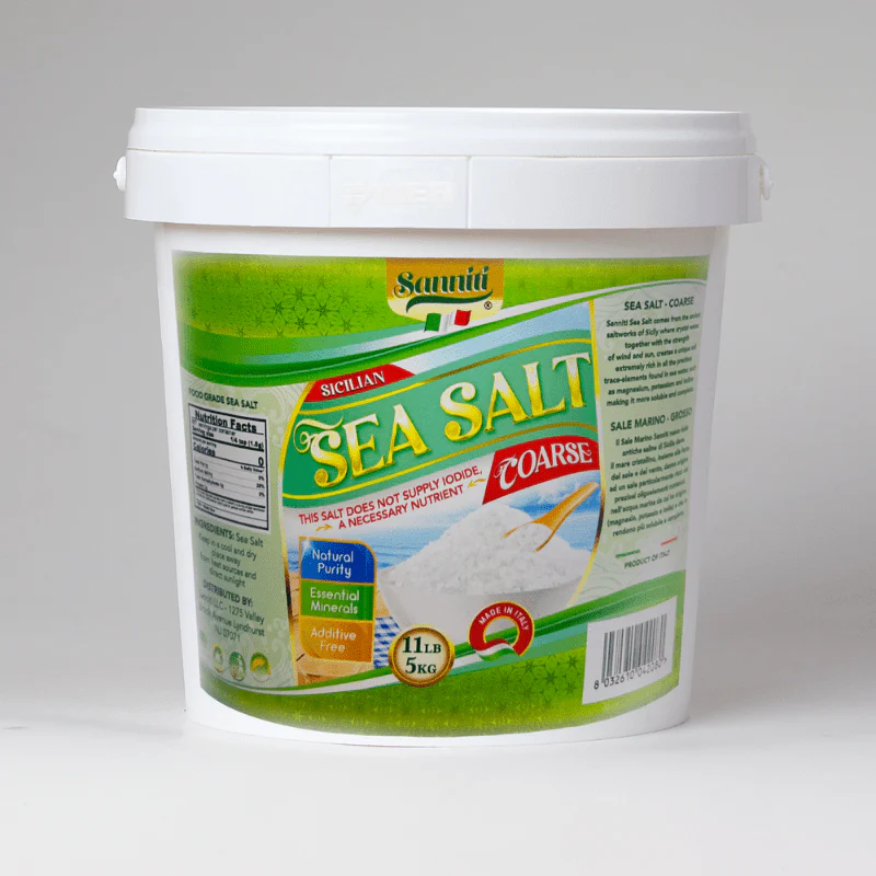 Sanniti Coarse Sicilian Sea Salt bucket, 11 Lbs - Image 2