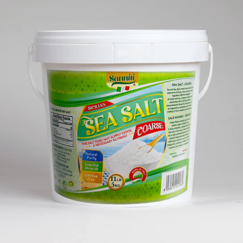 Sanniti Coarse Sicilian Sea Salt bucket, 11 Lbs - Image 4