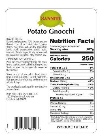 Sanniti Gluten Free Potato Gnocchi, 17.5 oz (500 g) - Image 4
