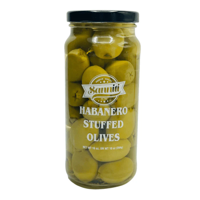 Sanniti Habanero Stuffed Olives, 16 oz