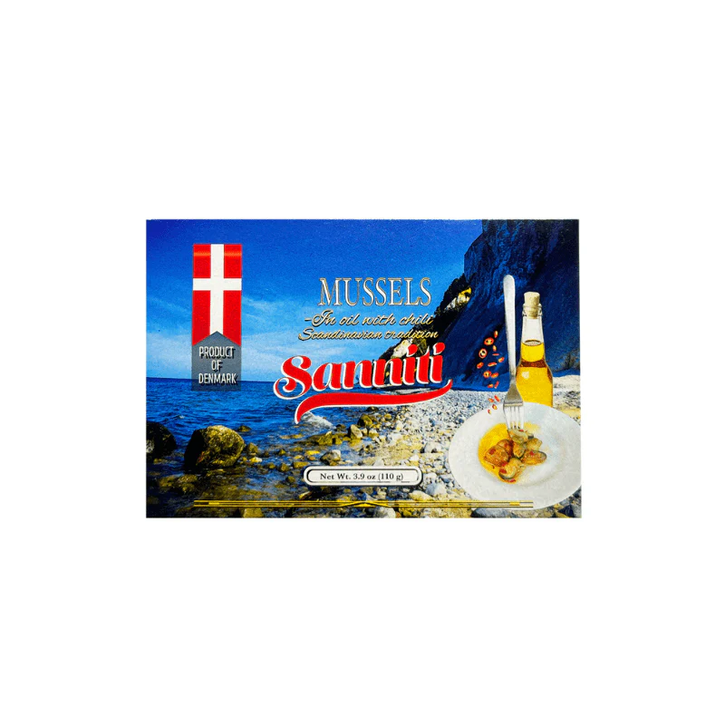 Sanniti Mussels in Oil with Chili, 3.9 oz