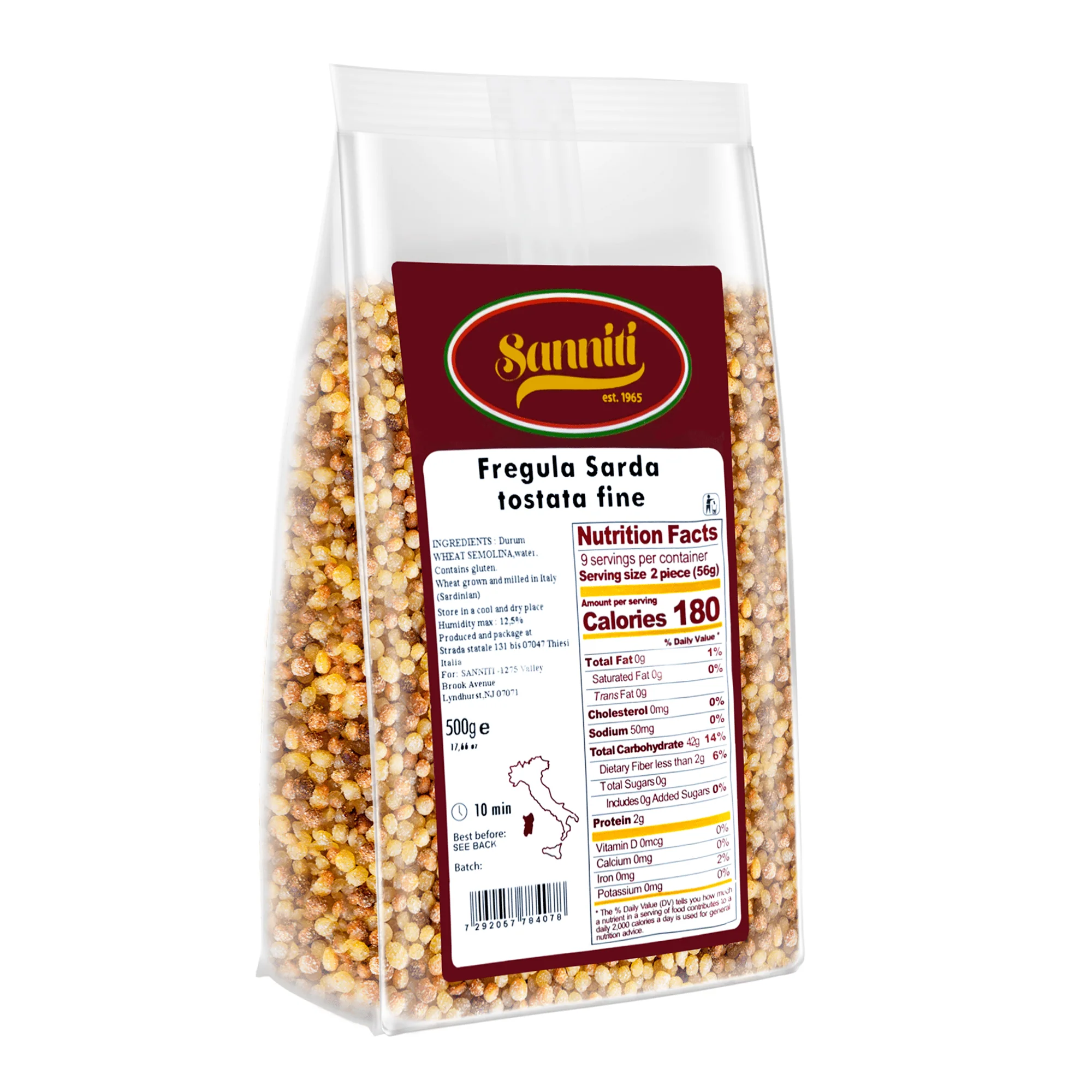 Sanniti Toasted Fregula Sarda, 17.6 oz - Image 2