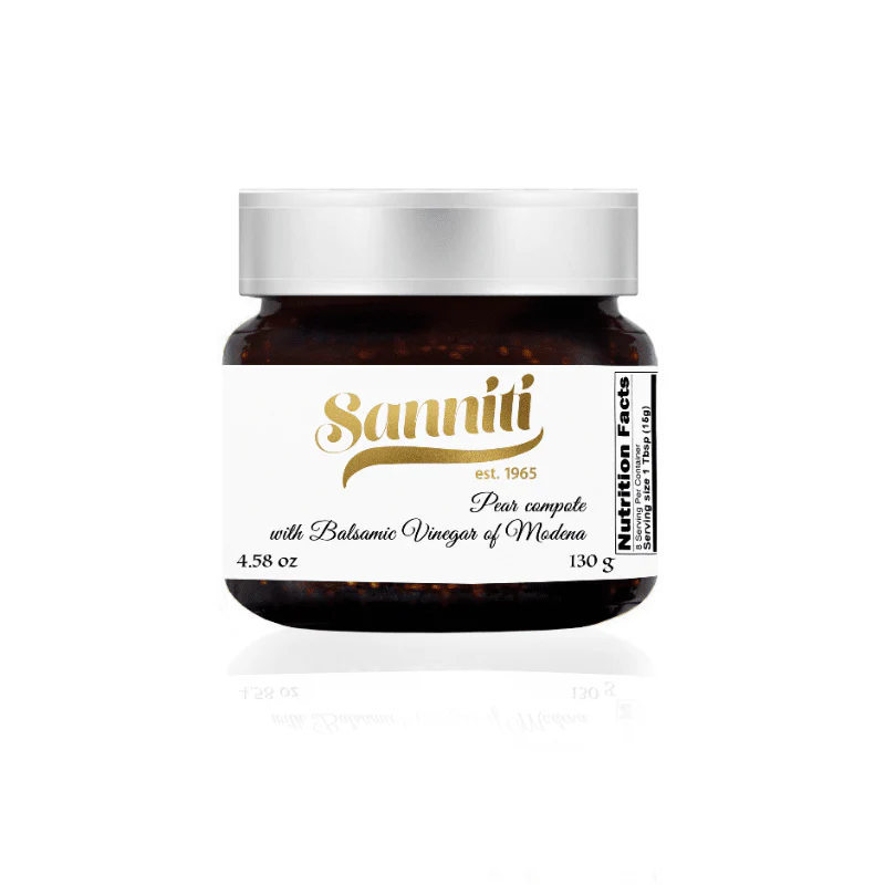[Best Before: 07/31/2026] Sanniti Pear Compote with Balsamic Vinegar, 4.58 oz - Image 2
