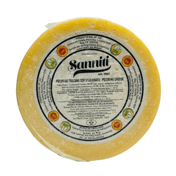 Pecorino Toscano DOP 4 Month aged , 4 Lbs