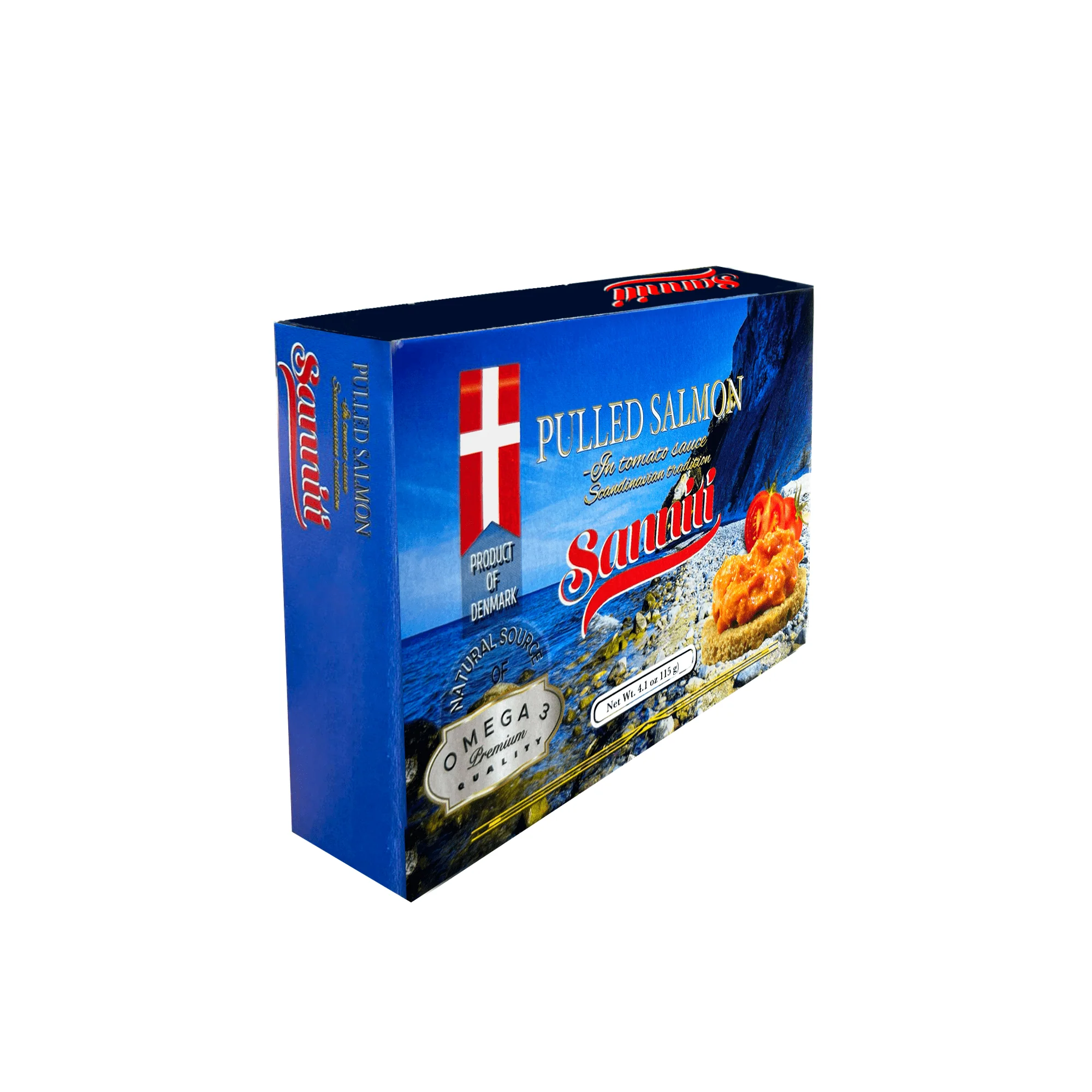 [Best Before: 09/16/2026] Sanniti Pulled Salmon in Tomato Sauce, 4.1 oz - Image 2