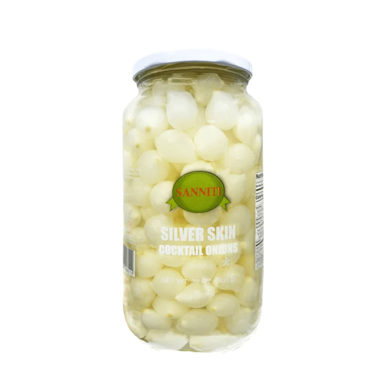 Sanniti Silver Skin Cocktail Onions, 32 oz