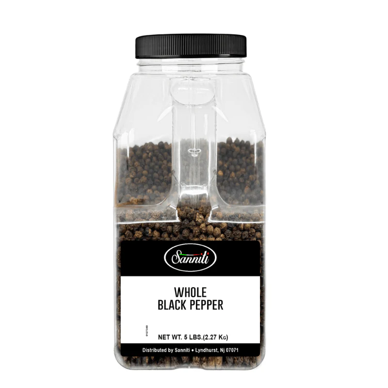 Sanniti Whole Black Pepper, 5 lbs