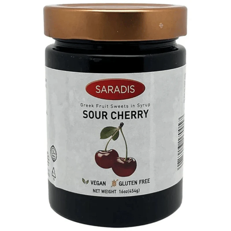 Saradis Sour Cherry in Syrup, 16 oz