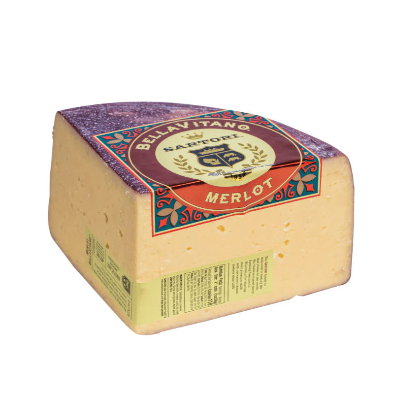 Sartori Merlot BellaVitano Cheese Quarters, 5 Lbs