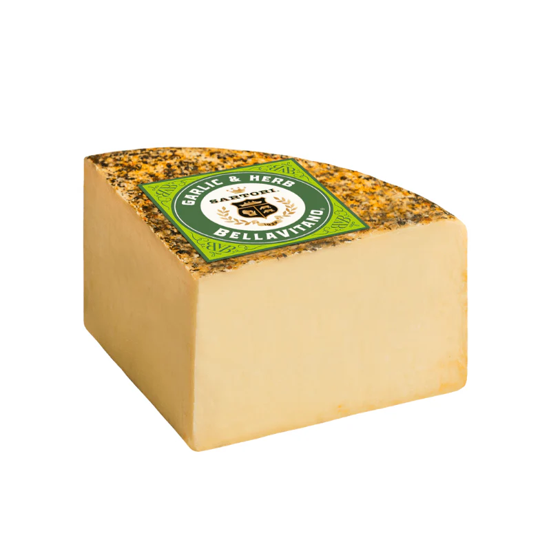 Sartori Garlic and Herb BellaVitano Cheese Quarters, 5 Lbs