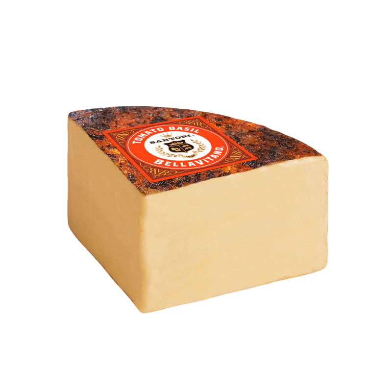 Sartori Tomato Basil BellaVitano Cheese Quarters, 5 Lbs