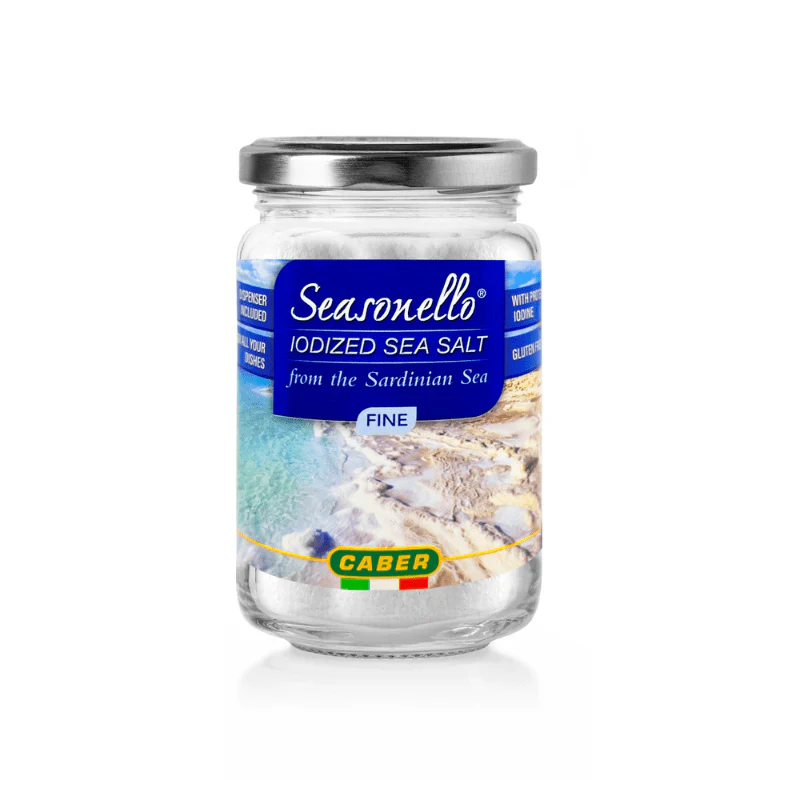 Seasonello Fine Sea Salt Enriched with Iodine, 7.5 oz