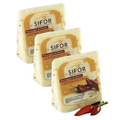 Sifor Pecorino Peperoncino Fresco Wedge, 14.8 oz [Pack of 3]