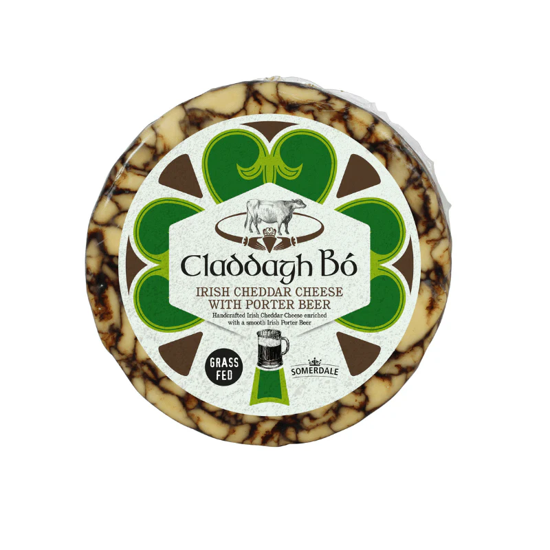 Somerdale Claddagh Bo Irish Cheddar with Porter Beer, 5.3 Lbs