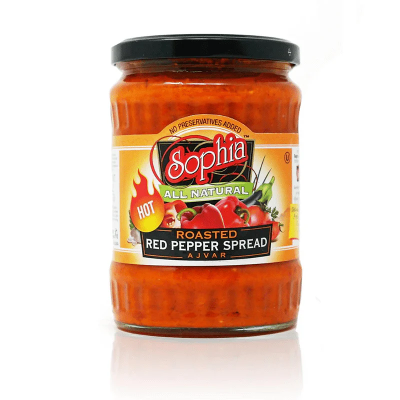 Sophia Hot Roasted Red Pepper Spread Ajvar, 19.4 oz