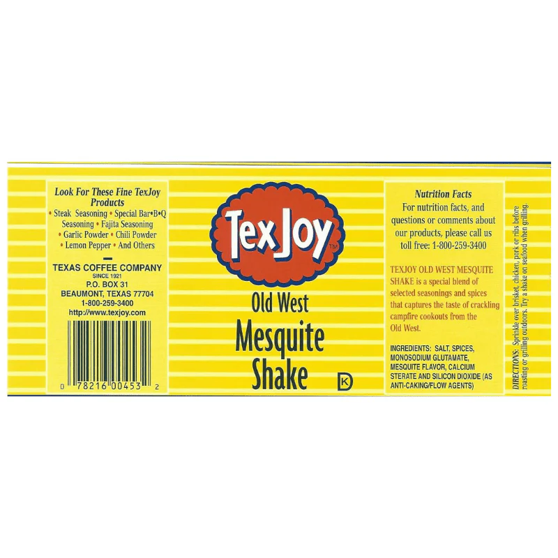 TexJoy Old West Mesquite Shake, 14 oz - Image 2