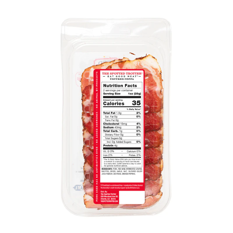 The Spotted Trotter Sliced Uncured Coppa, 2 oz - Image 2