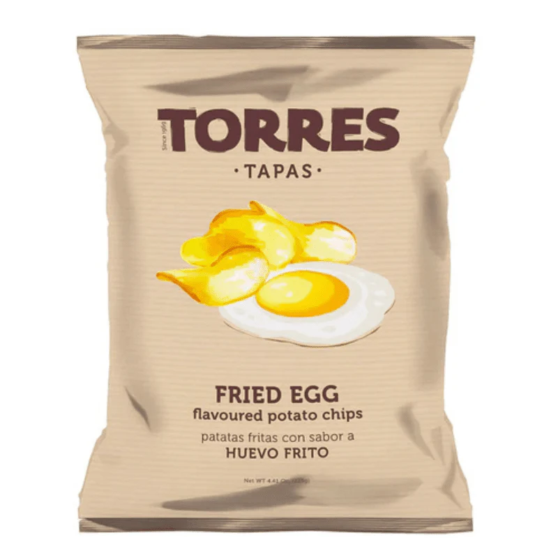 Torres Tapas Fried Egg Flavoured Potato Chips, 4.41 oz