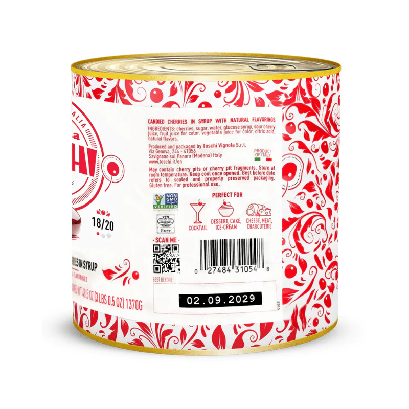 Toschi Amarena Candied Cherries in Syrup, 6 lbs - Image 2