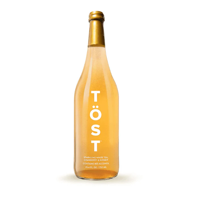 Tost Sparkling Cranberry White Tea Non-Alcoholic Beverage, 25.4 oz