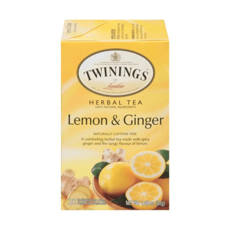 Twinings Lemon and Ginger Tea, 20 Count