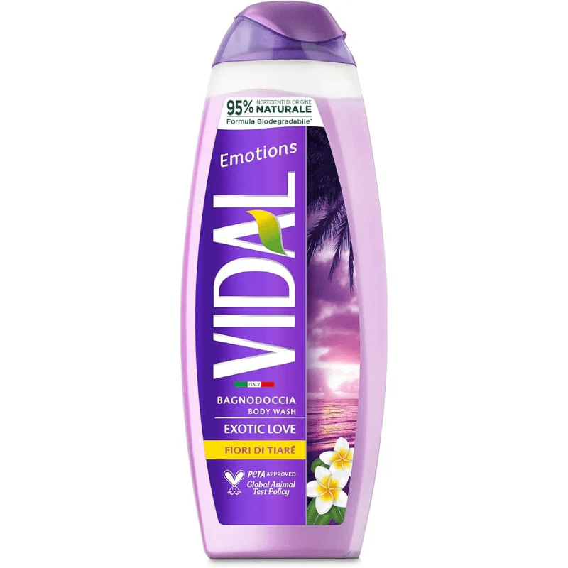 Vidal Emotion Body Wash Exotic Love with Tiare Flowers, 500 mL