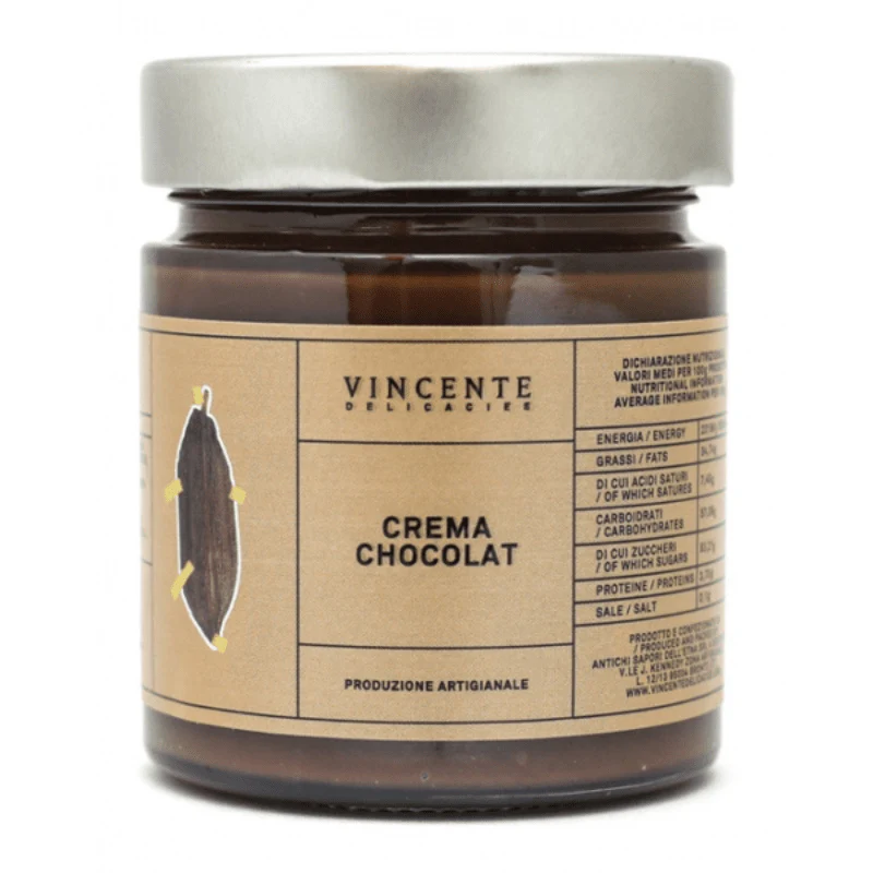 Vincente Sicilian Chocolate and Hazelnut Cream Spread, 6.35 oz