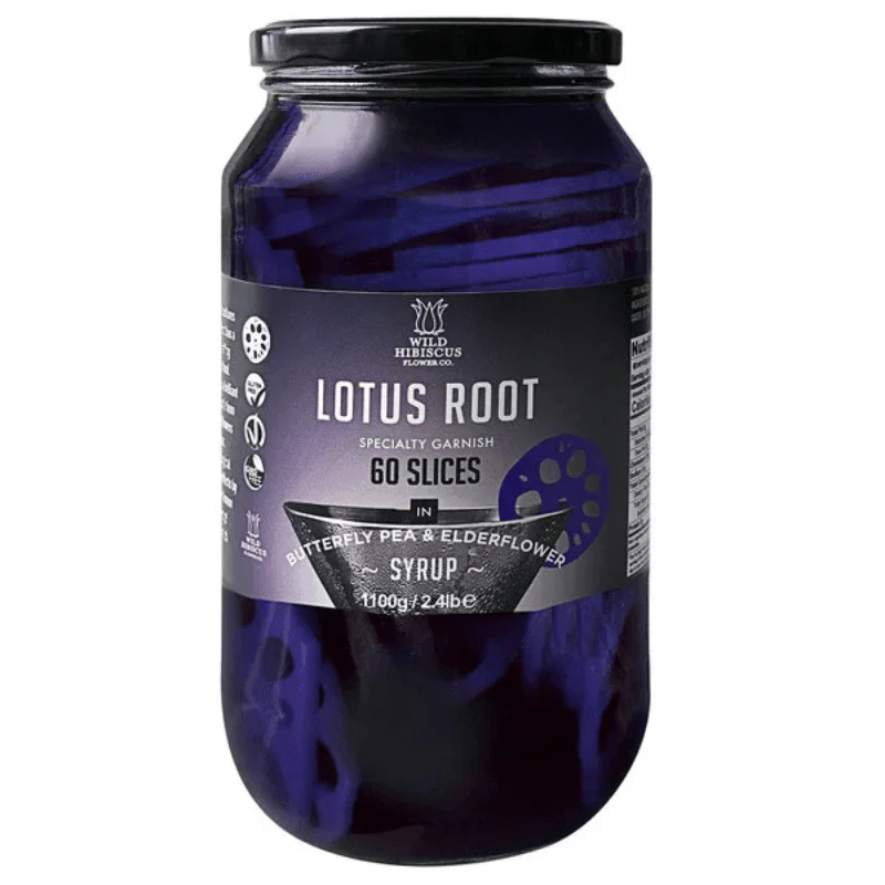 Hibiscus Lotus Root Butterfly Pea & Elderflower Syrup, 2.4 Lbs