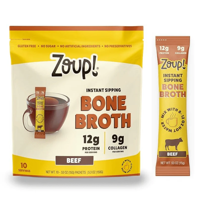 Zoup Instant Beef Bone Broth, 5.3 oz (10 Servings)